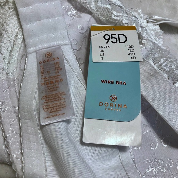 Dorina NWT White Philippa Wire Bra Women 42D - Picture 8 of 10